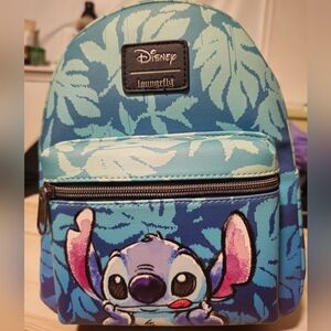 Loungefly Disney Stitch Blue and Teal Backpack